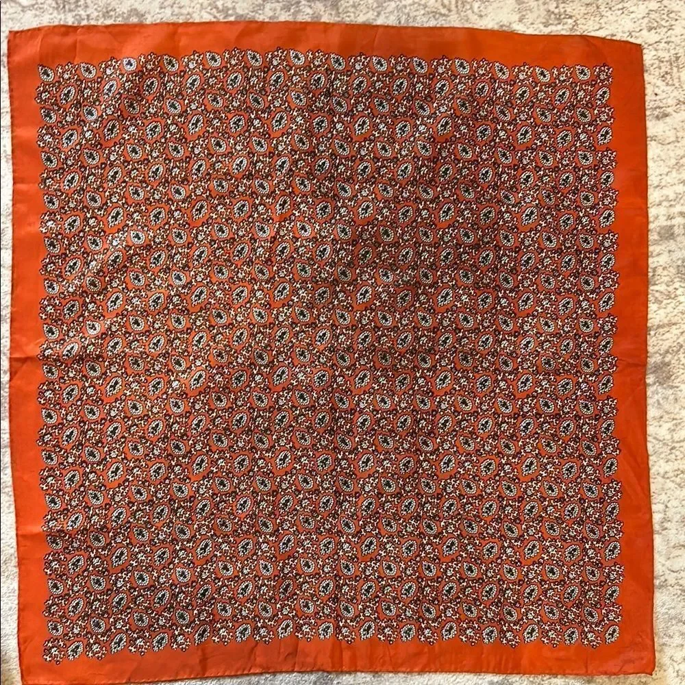 Orange Patterned Scarf